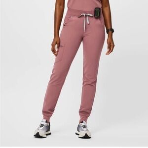 Figs Women's Mauve Track Joggers with Drawstring
